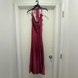 Magenta dress bridesmaid